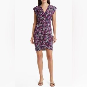 NWOT Ted Baker London Maggeyi Floral Wrap Front Jersey Dress Size 6